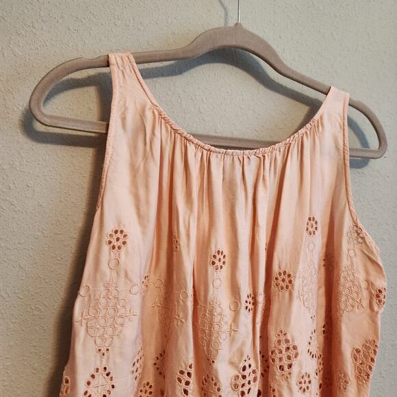 Anthropologie Sadie Peach Eyelet Swing Top Size 0 - Picture 9 of 11